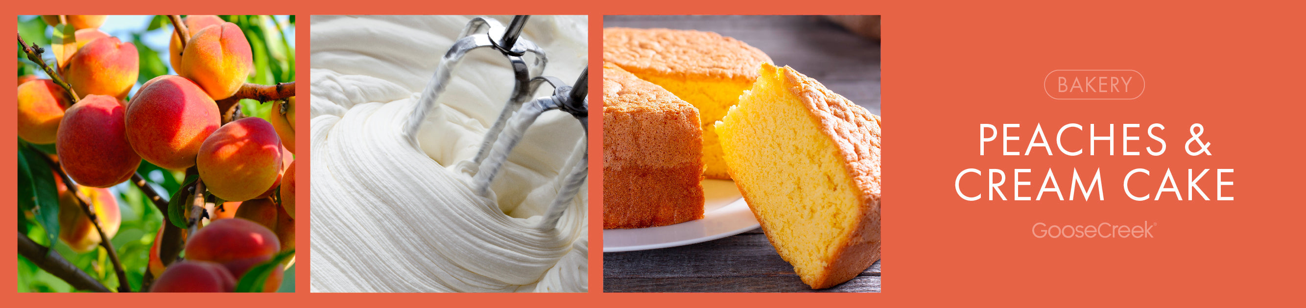 Peaches & Cream Cake Fragrance-Goose Creek Candle