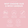 Load image into Gallery viewer, Blushing Lilac & Vanilla Large 3-Wick Candle