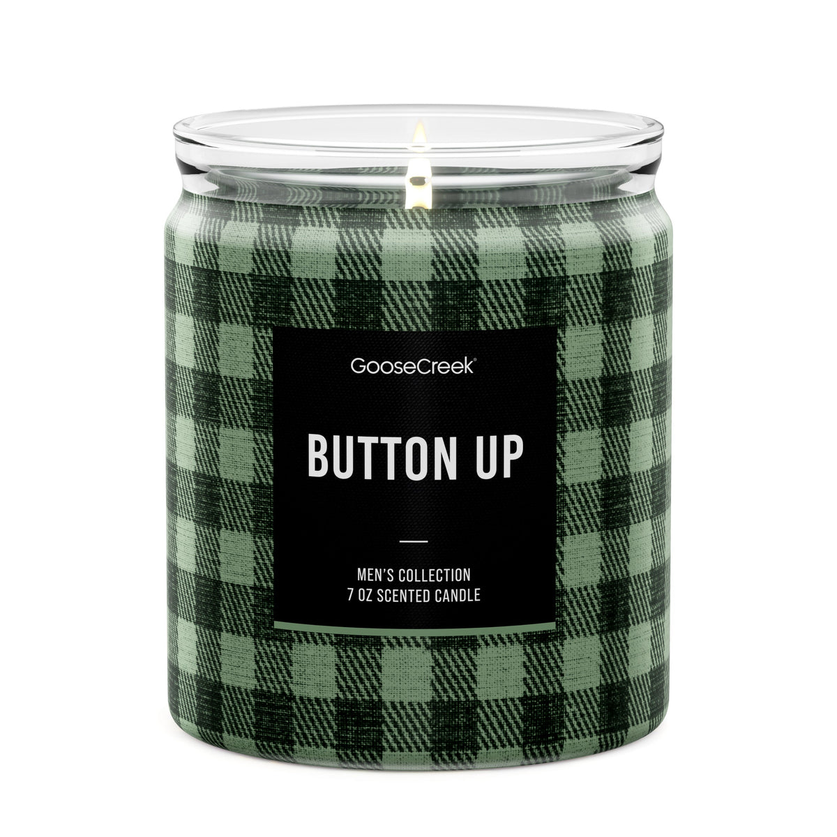 ButtonUp Candle Cozy CabinInspired Fresh Flannel Scent Goose