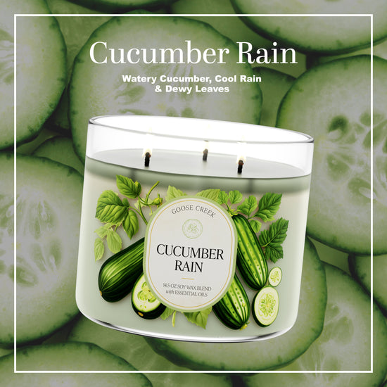 Cucumber Rain Large 3-Wick Candle