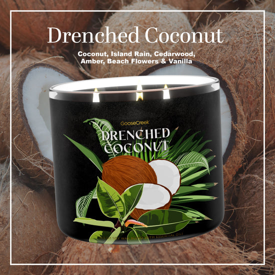 Drenched Coconut Large 3-Wick Candle