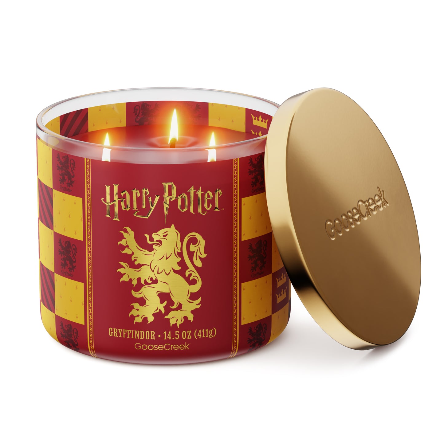 Gryffindor 3-Wick Harry Potter Candle