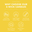 Load image into Gallery viewer, Odor Eliminating Sugared Lemon 3-Wick Candle