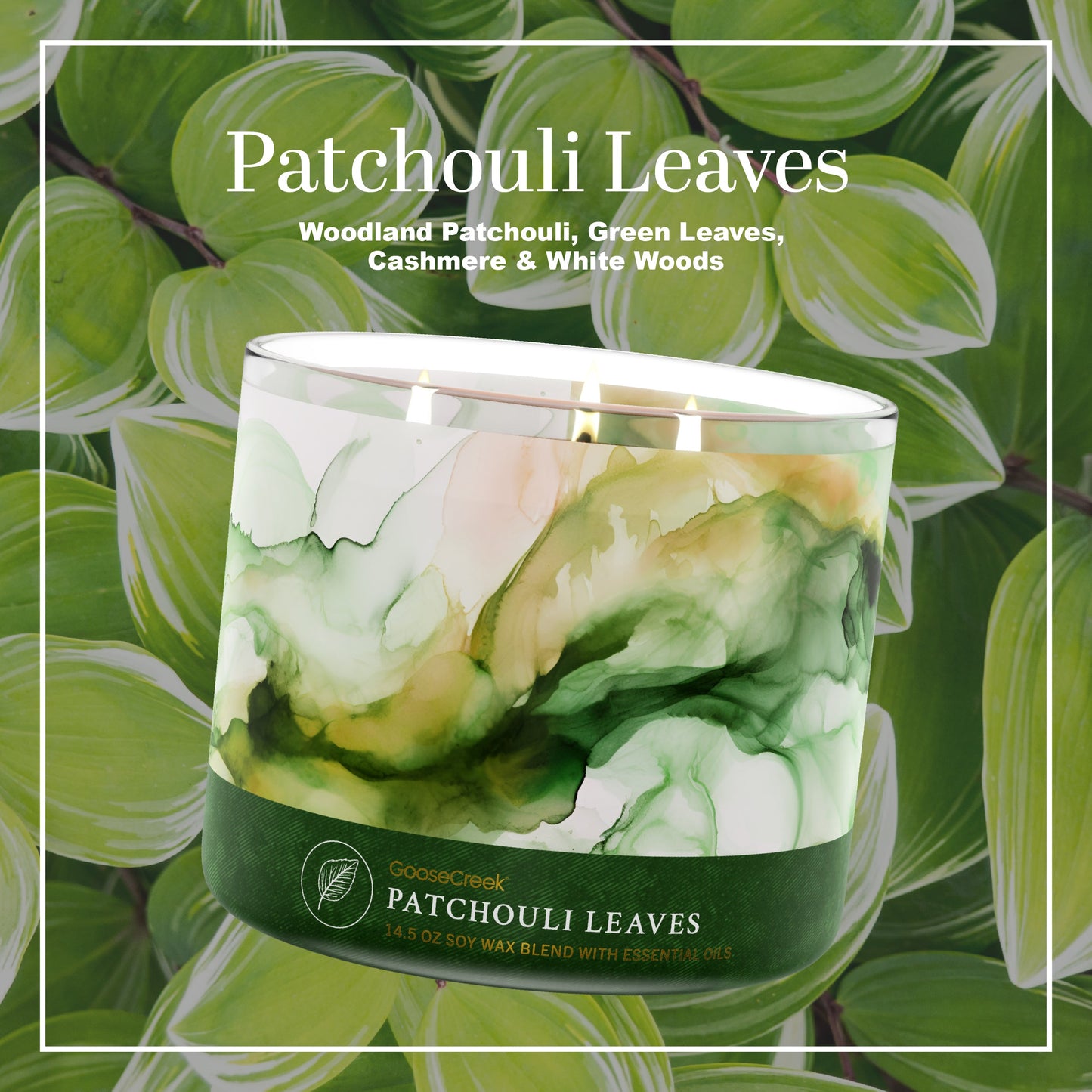 Patchouli Leaves Large 3-Wick Candle