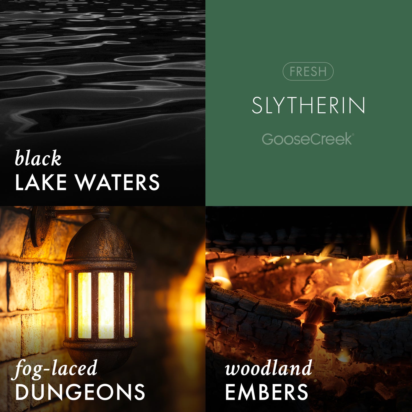 Slytherin 3-Wick Harry Potter Candle