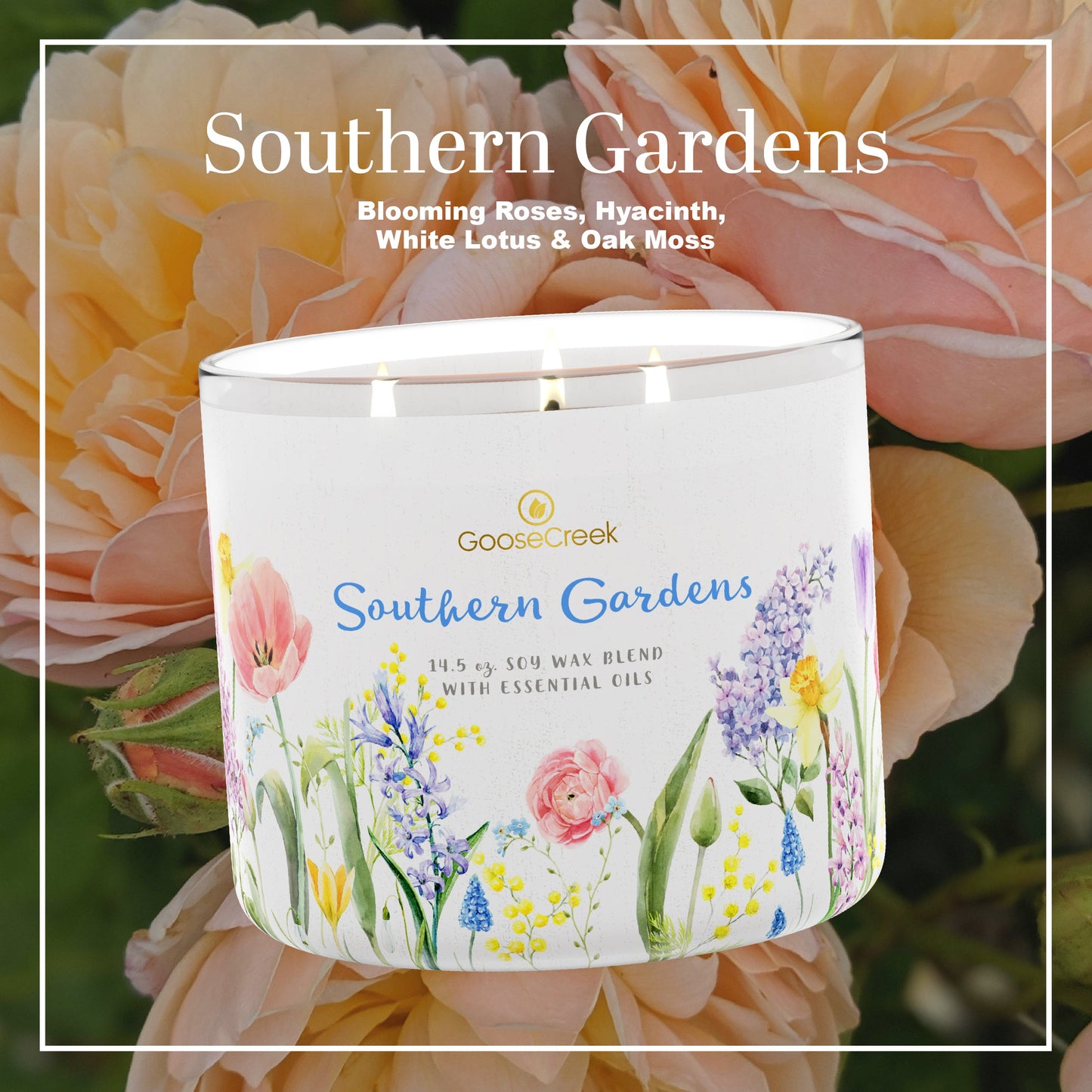 Southern Gardens Large 3-Wick Candle