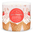 Load image into Gallery viewer, Strawberry Sponge Cake Ice Cream 3-Wick Candle