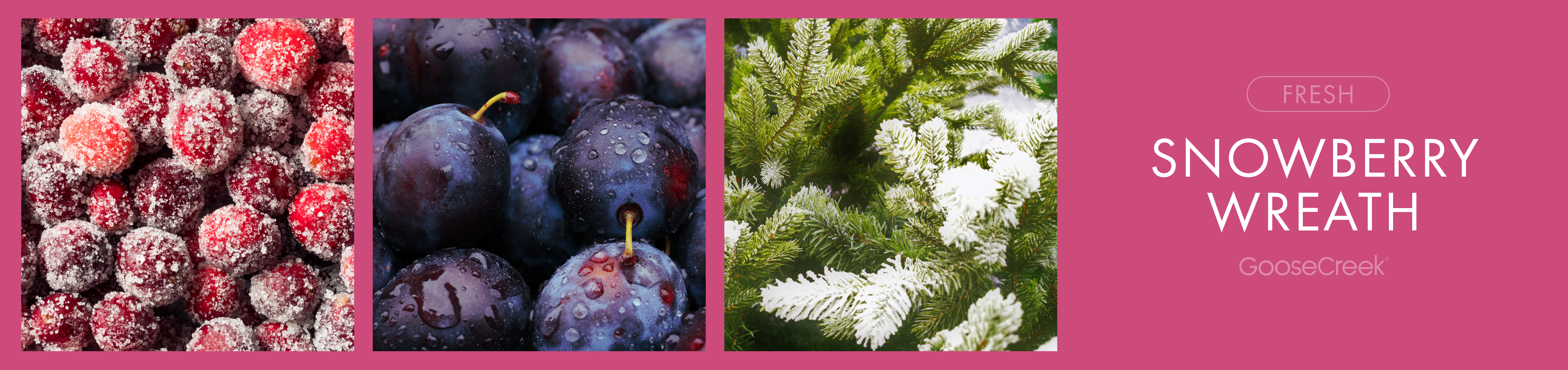 Snowberry Wreath 3-Wick Candle