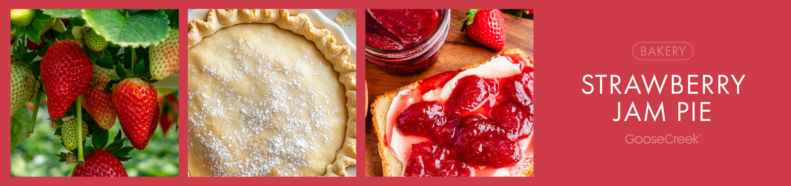 Strawberry Jam Pie 3-Wick Candle