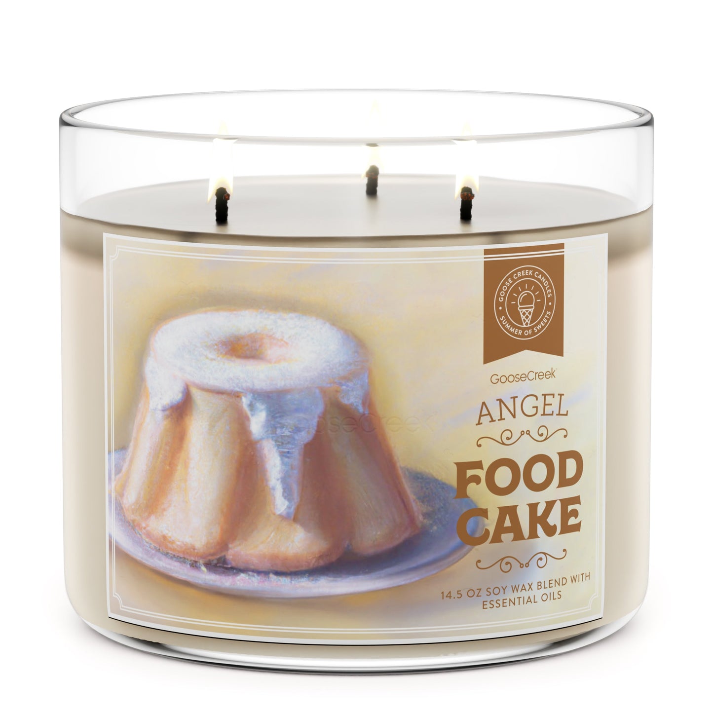Angel Food Cake 3-Wick Large Candle