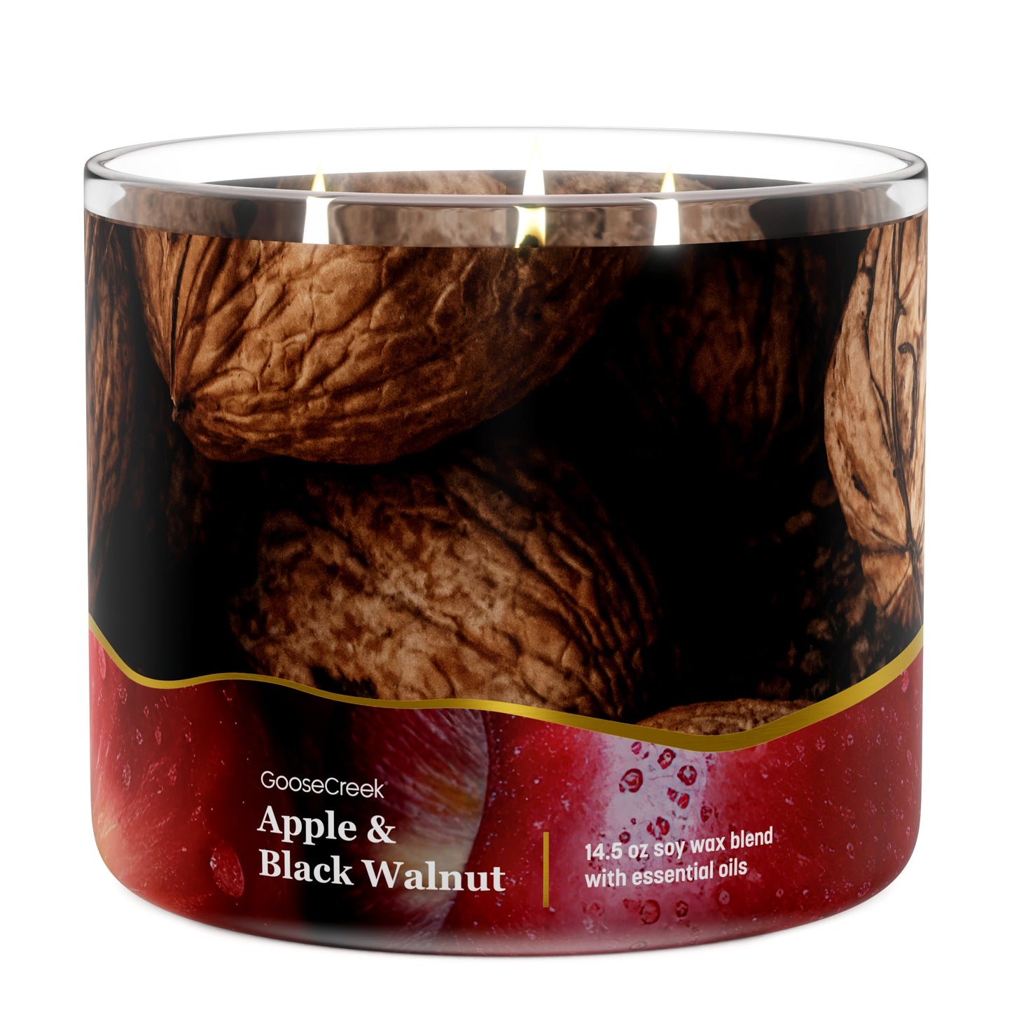 Apple & Black Walnut 3-Wick Candle