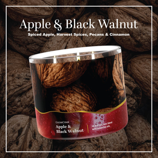 Apple & Black Walnut Large 3-Wick Candle