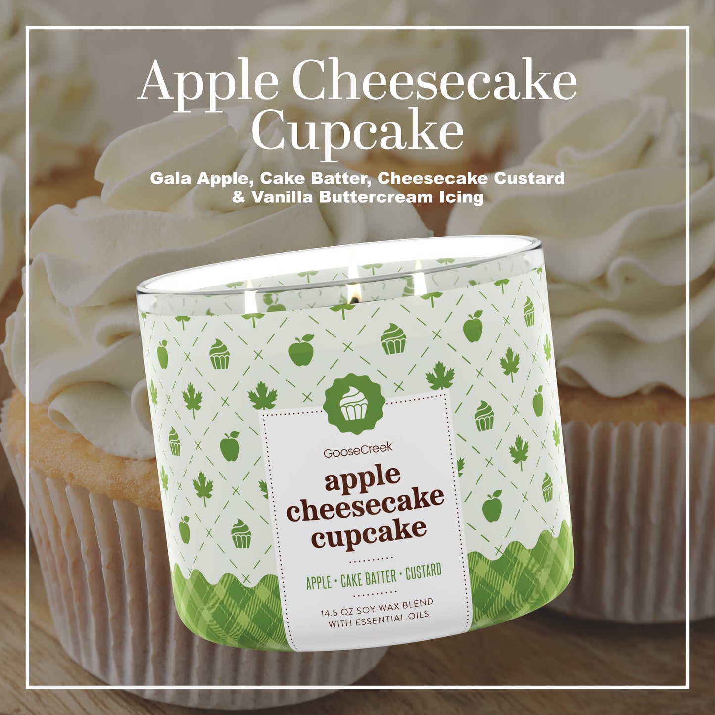 Apple Cheesecake Cupcake 3-Wick Candle