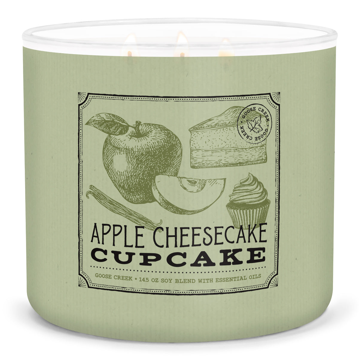 Load image into Gallery viewer, Apple Cheesecake Cupcake Large 3-Wick Candle
