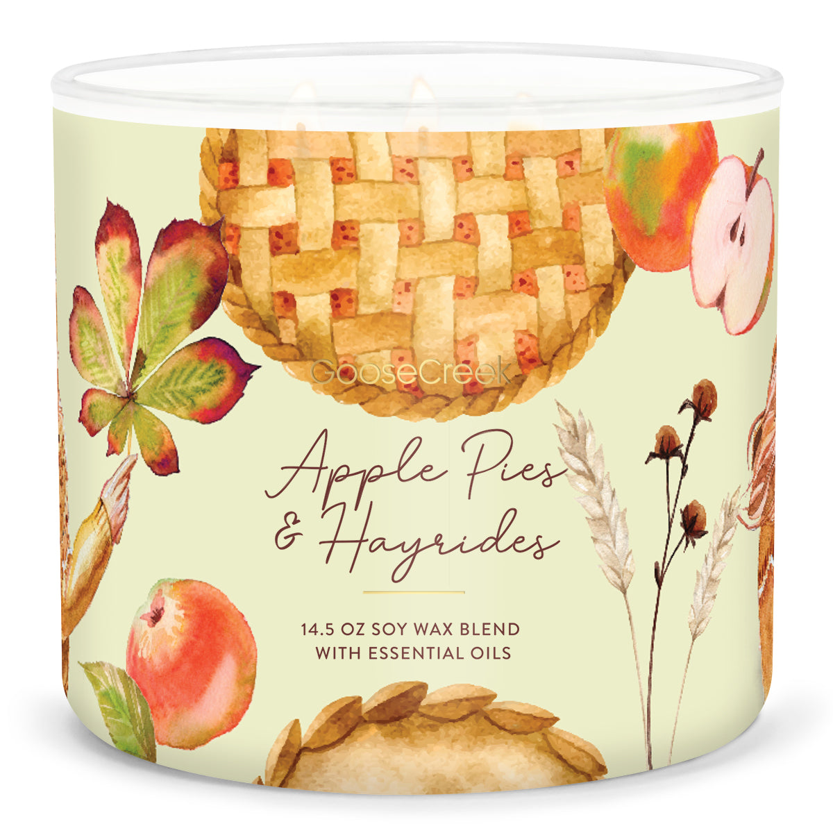 Apple Pies & Hayrides Large 3-Wick Candle