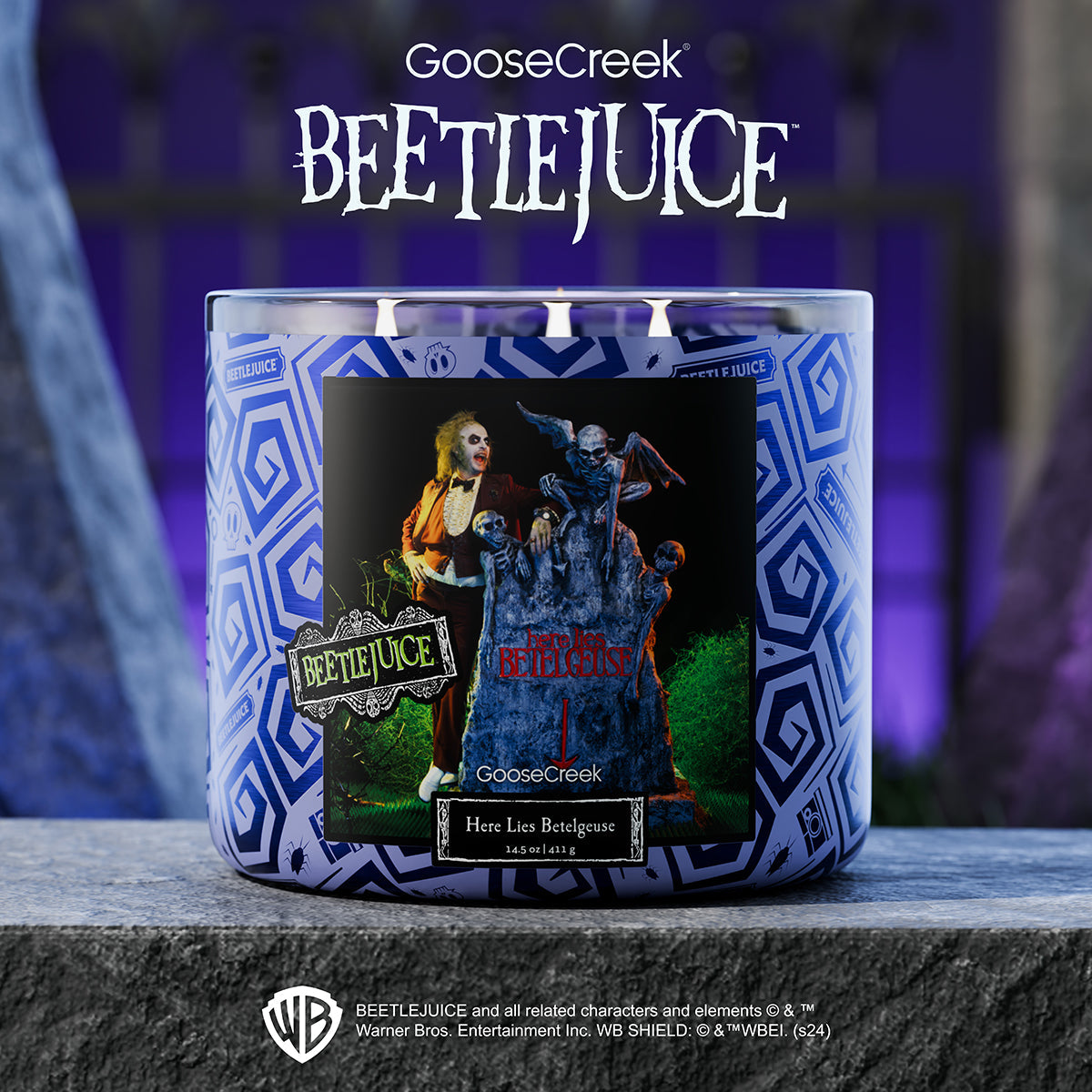 Beetlejuice- Here Lies Betelgeuse 3-Wick Candle