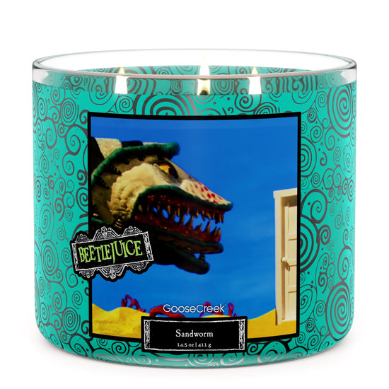 Beetlejuice- Sandworm 3-Wick Candle