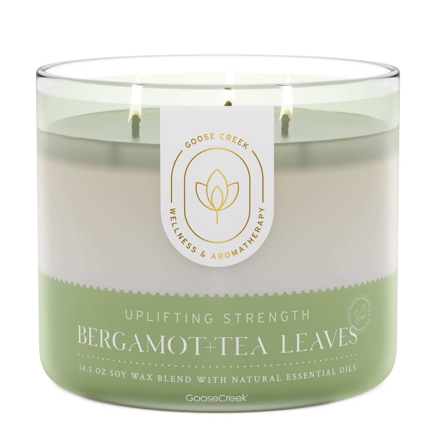 Bergamot & Tea Leaves Aromatherapy 3-Wick Candle