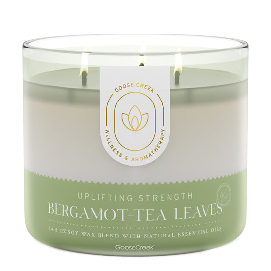 Bergamot & Tea Leaves Aromatherapy Large 3-Wick Candle