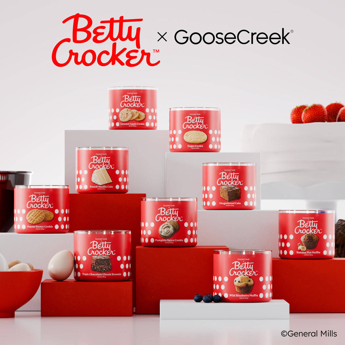 Betty Crocker - Peanut Butter Cookie - Large Three Wick Candle