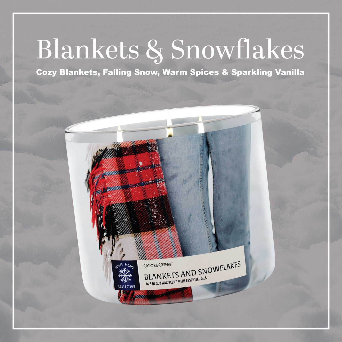 Blankets & Snowflakes 3-Wick Candle