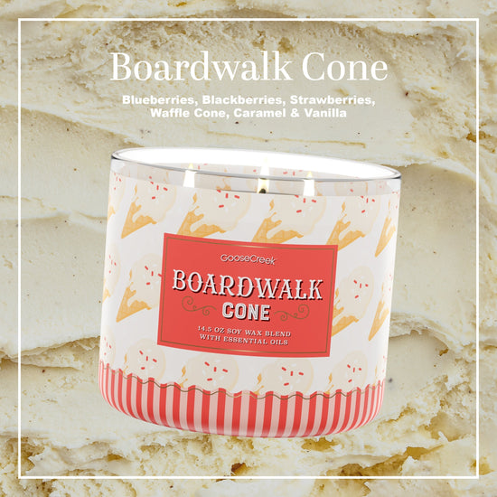 Boardwalk Cone 3-Wick Candle