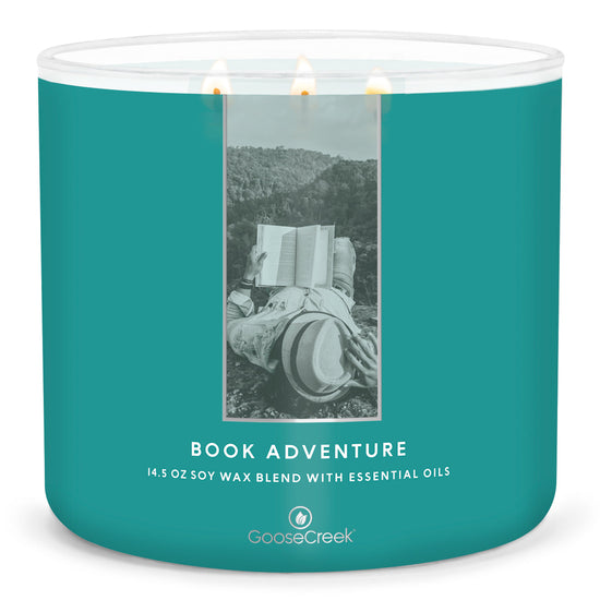 Book Adventure Large 3-Wick Candle