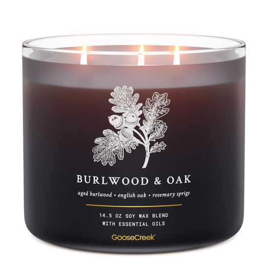 Burlwood & Oak 3-Wick Candle