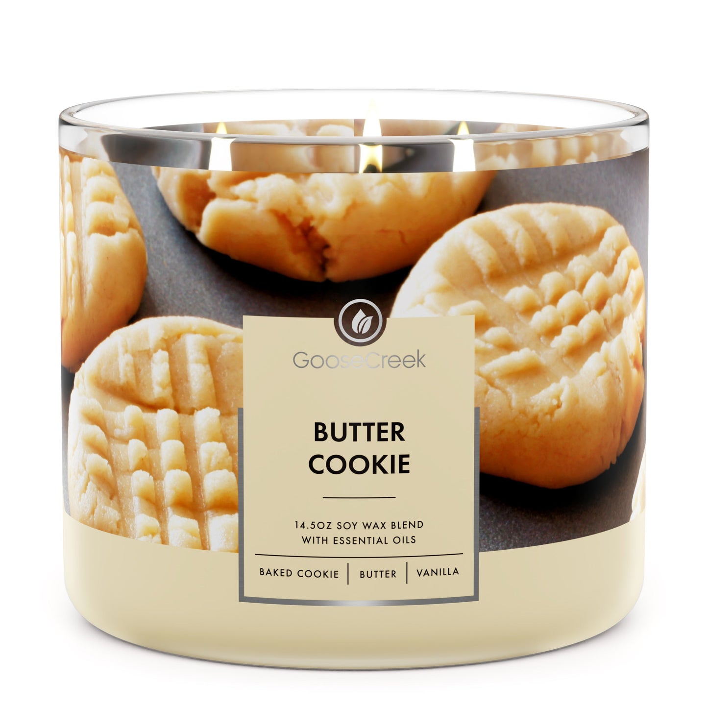 Butter Cookie Large 3-Wick Candle - Authentic Baked Goodness for a