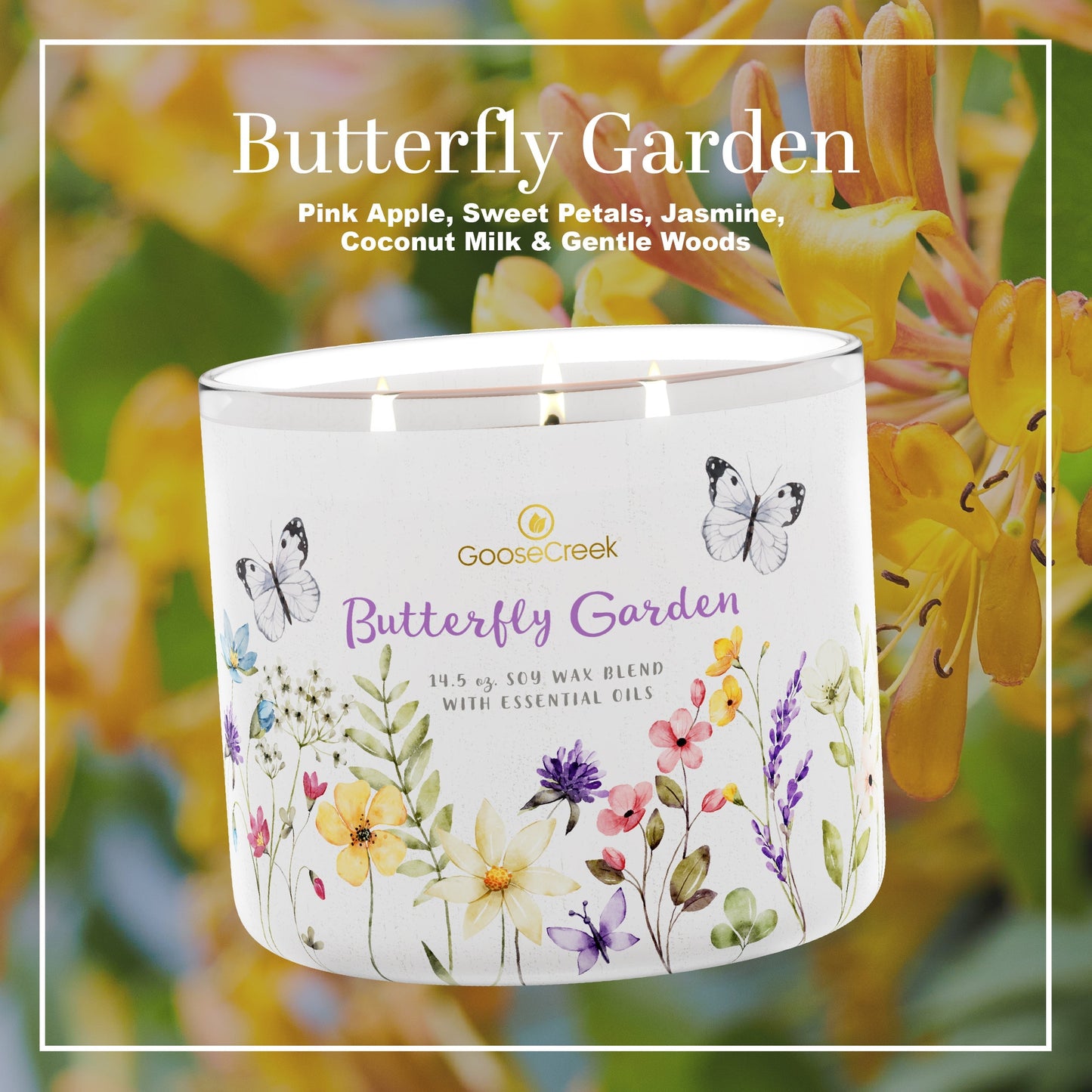 Butterfly Garden 3-Wick Candle