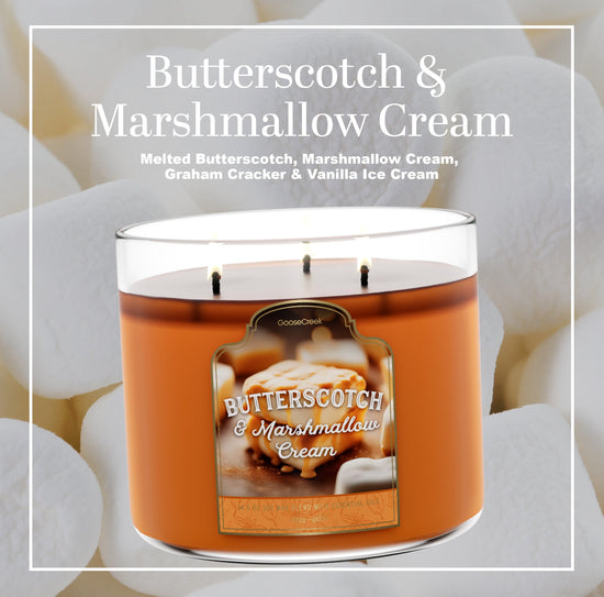 Butterscotch & Marshmallow Cream Large 3-Wick Candle