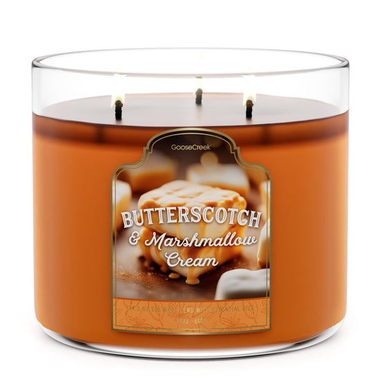 Butterscotch & Marshmallow Cream Large 3-Wick Candle