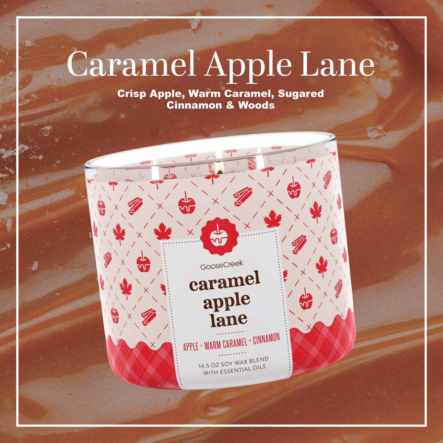 Caramel Apple Lane 3-Wick Candle