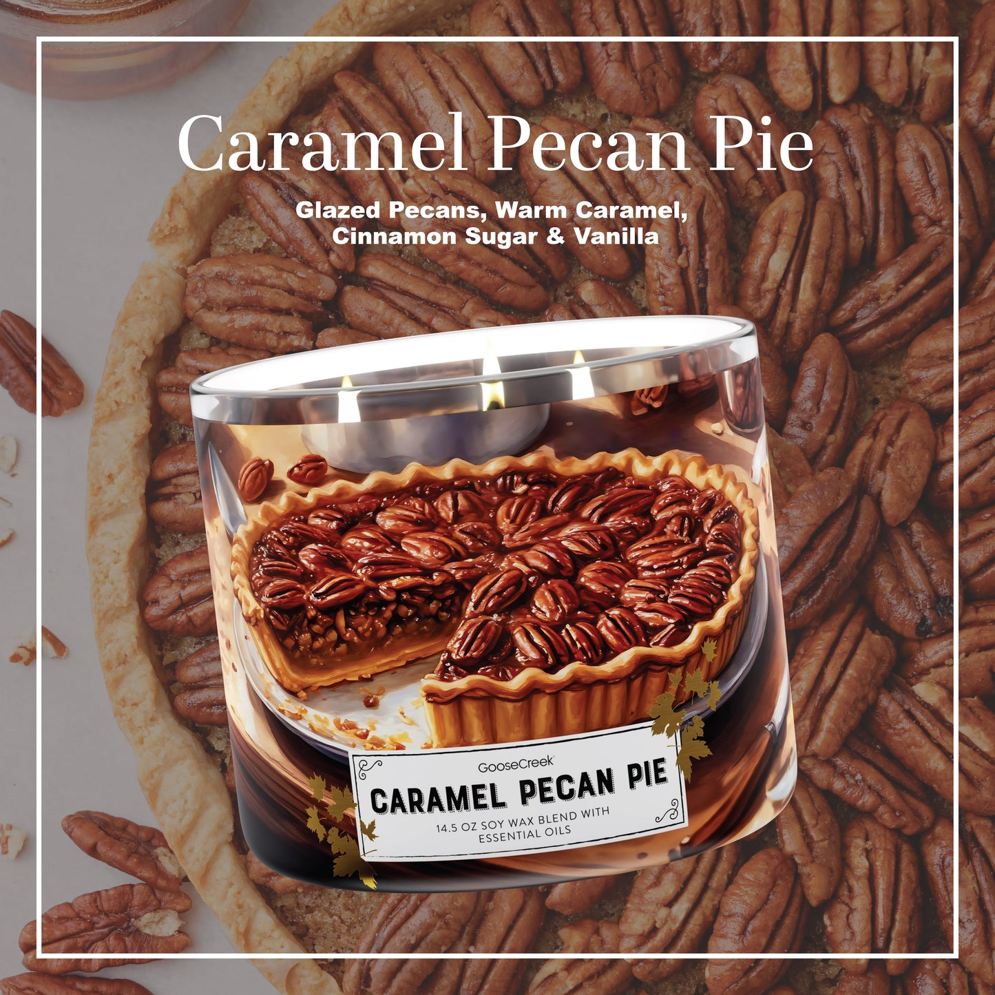 Caramel Pecan Pie 3-Wick Candle