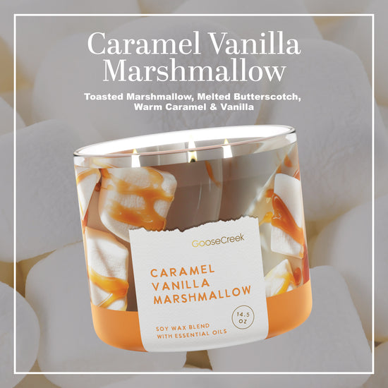 Caramel Vanilla Marshmallow 3-Wick Candle