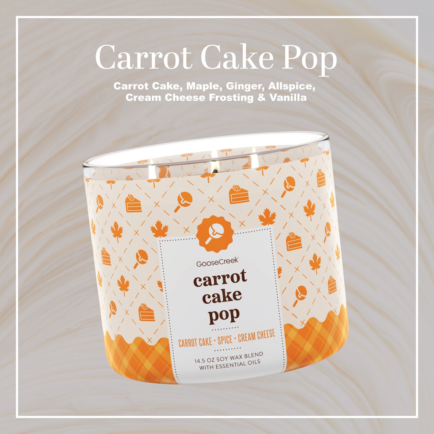 Carrot Cake Pop 3-Wick Candle