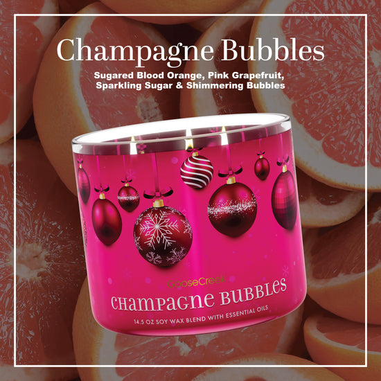 Champagne Bubbles Large 3-Wick Candle