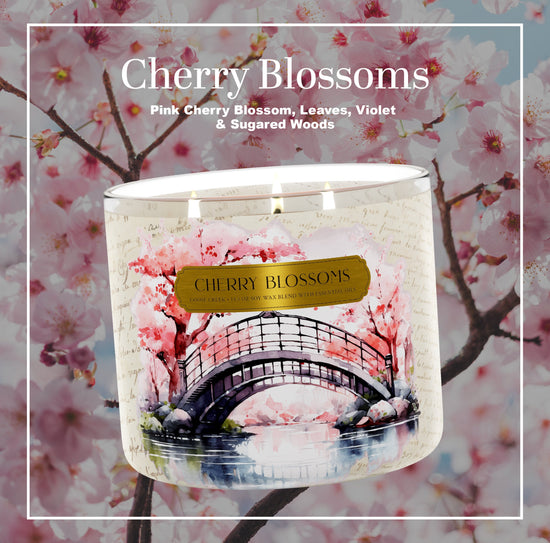 Cherry Blossom 3-Wick Large Soy Candle