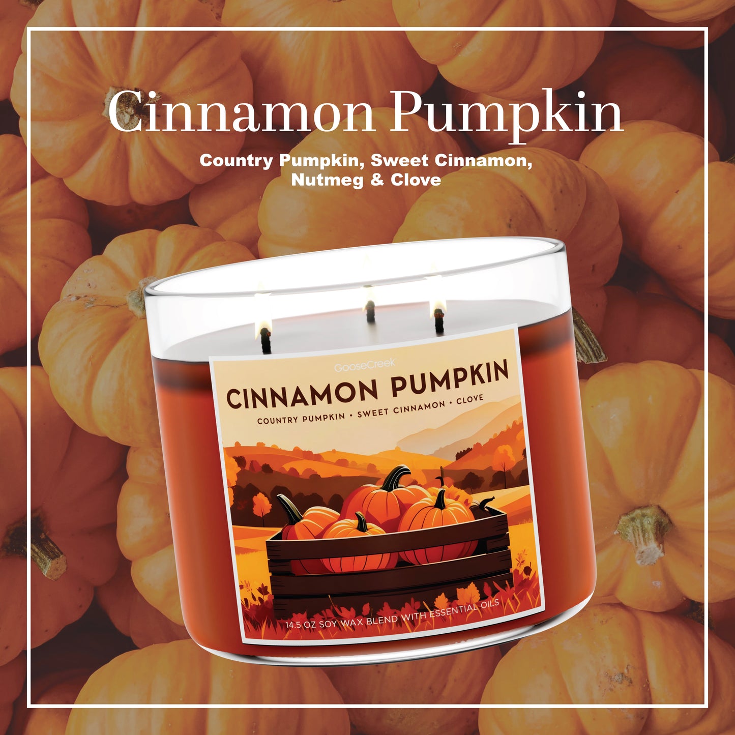 Cinnamon Pumpkin Large 3-Wick Candle