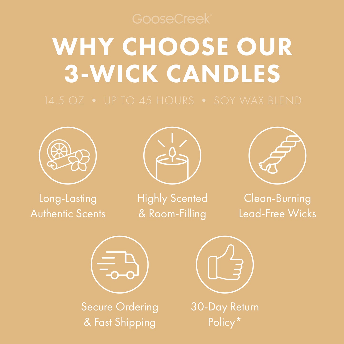 Cinnamon Woods 3-Wick Candle