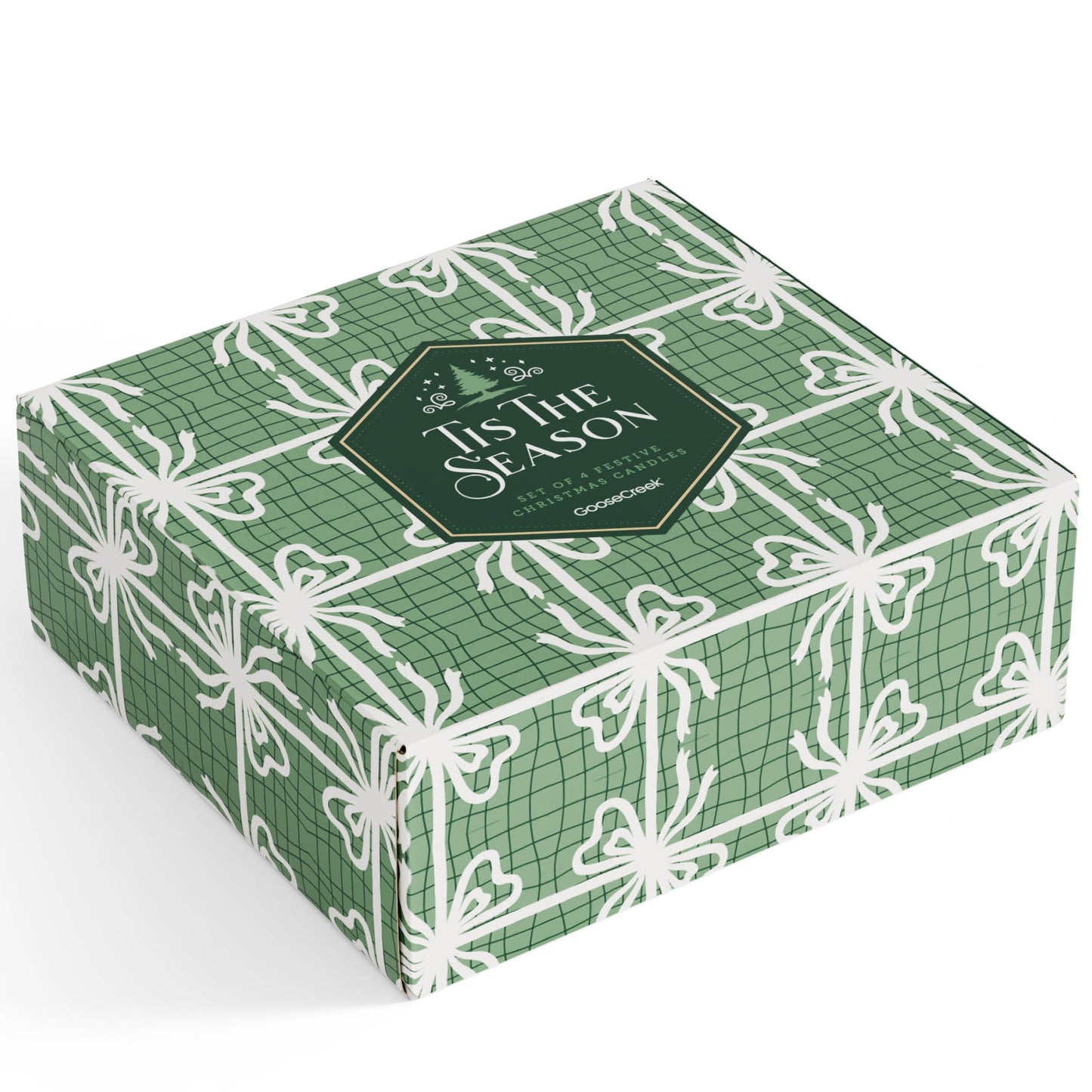 Classic Christmas Holiday Candle Gift Box