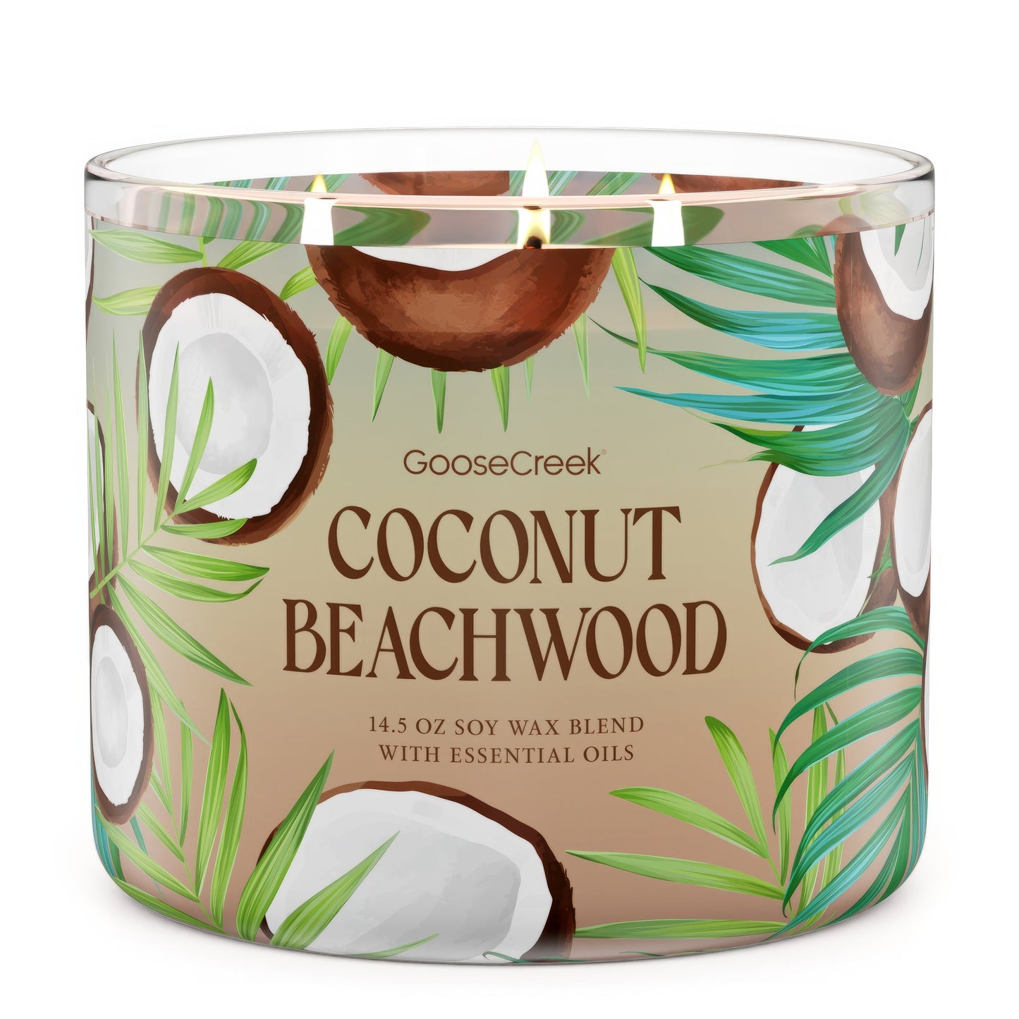 Coconut Beachwood 3-Wick Candle