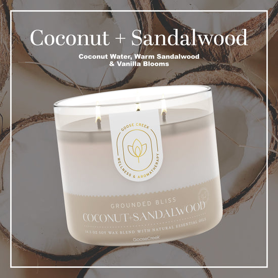 Coconut & Sandalwood Aromatherapy 3-Wick Candle