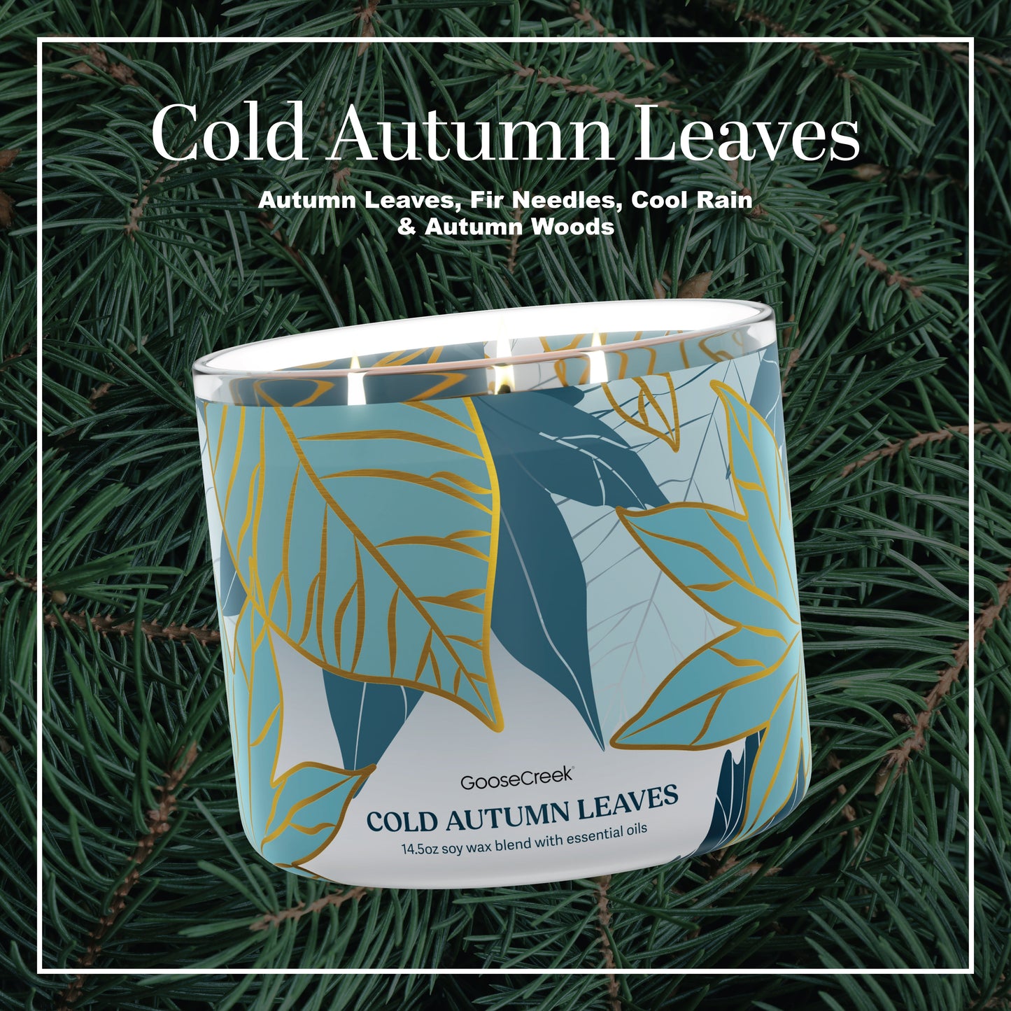 Cold Autumn Leaves 3-Wick Candle