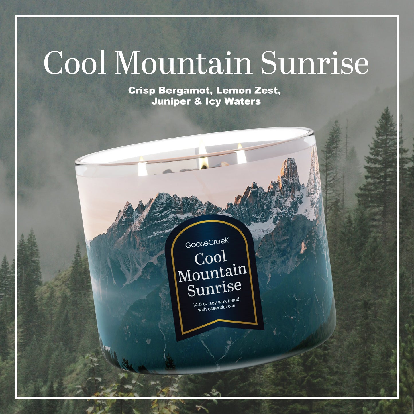 Cool Mountain Sunrise 3-Wick Candle