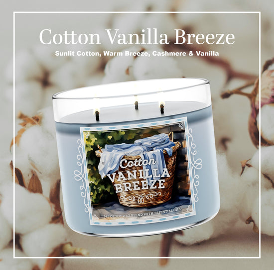 Cotton Vanilla Breeze 3-Wick Candle