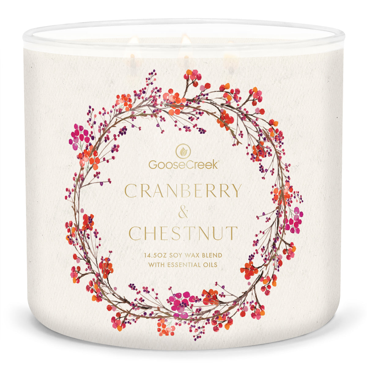 Load image into Gallery viewer, Cranberry &amp;amp; Chestnut Large 3-Wick Candle
