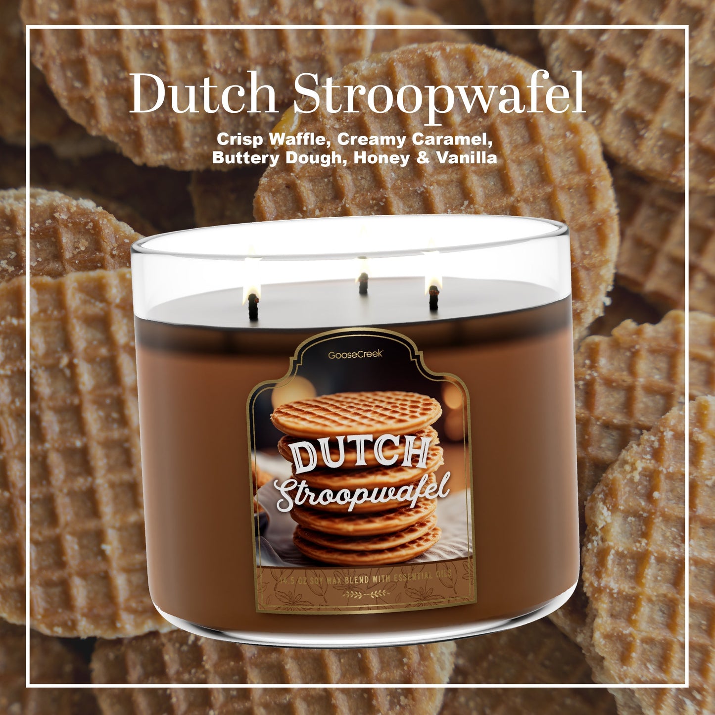 Dutch Stroopwafel 3-Wick Candle