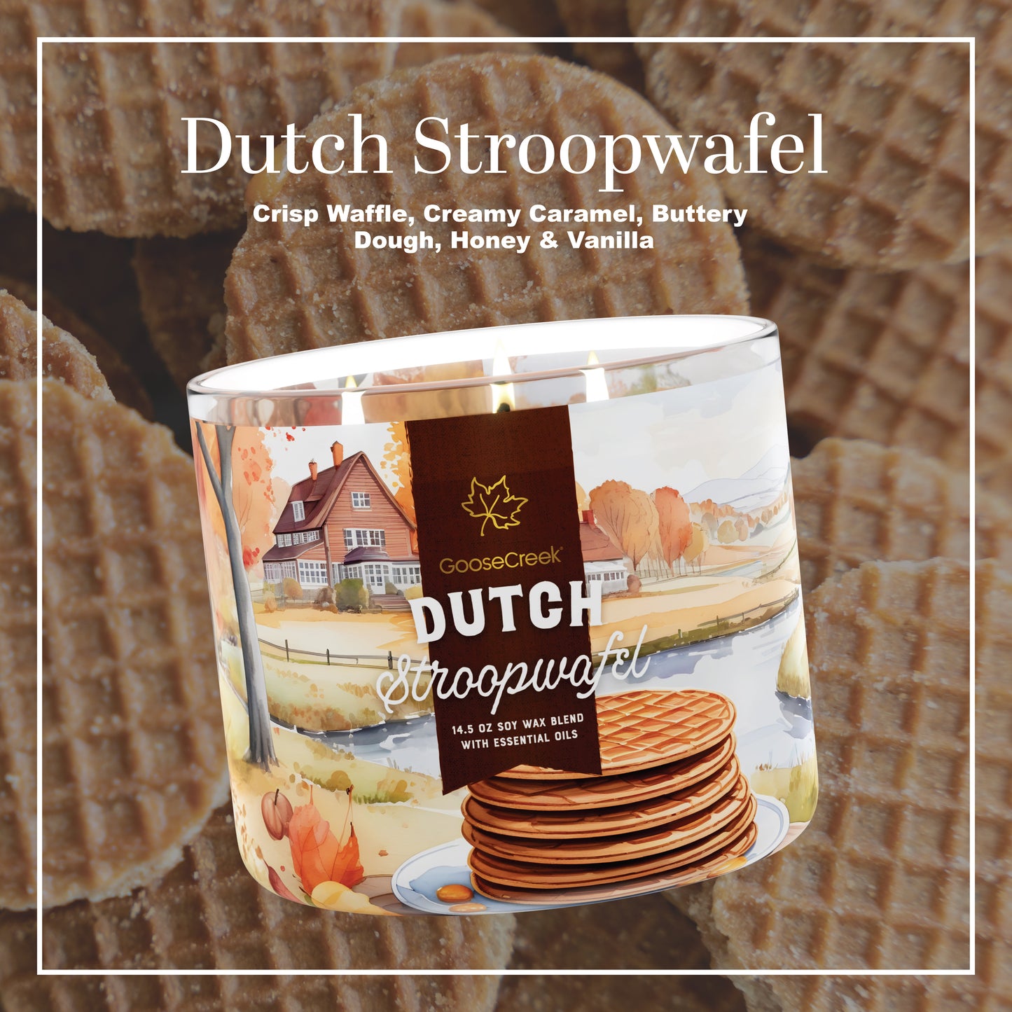 Dutch Stroopwafel 3-Wick Candle