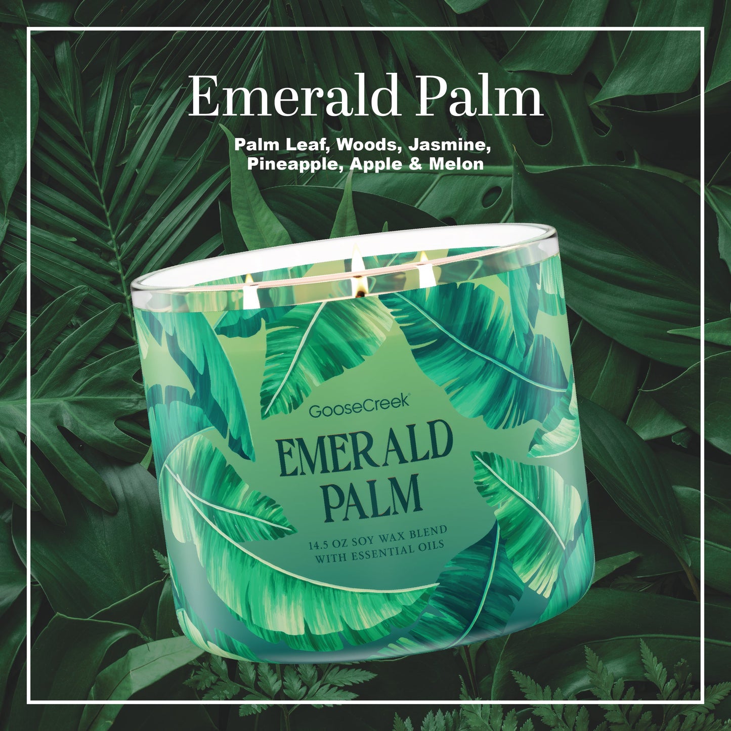 Emerald Palm Large 3-Wick Candle